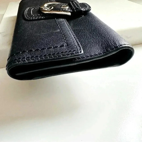 Coach Black Leather Soho Buckle Large Wallet - Picture 7 of 10